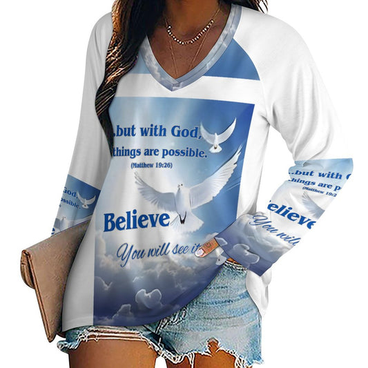 200gsm Double Layer V-Neck Top(All-Over Printing)