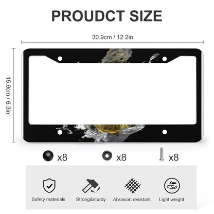 License Plate Frames with 4 Round Holes (1 Pair)