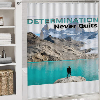 Shower Curtain Set with 3 Rugs