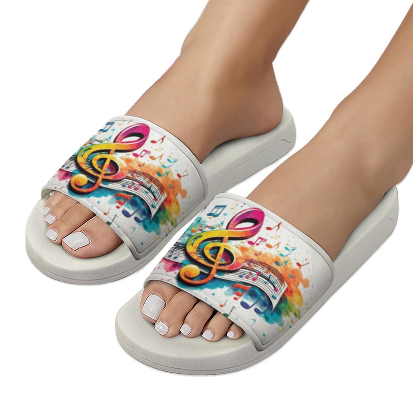 MUSIC GRAFFITI Unisex PVC Slippers or Slides
