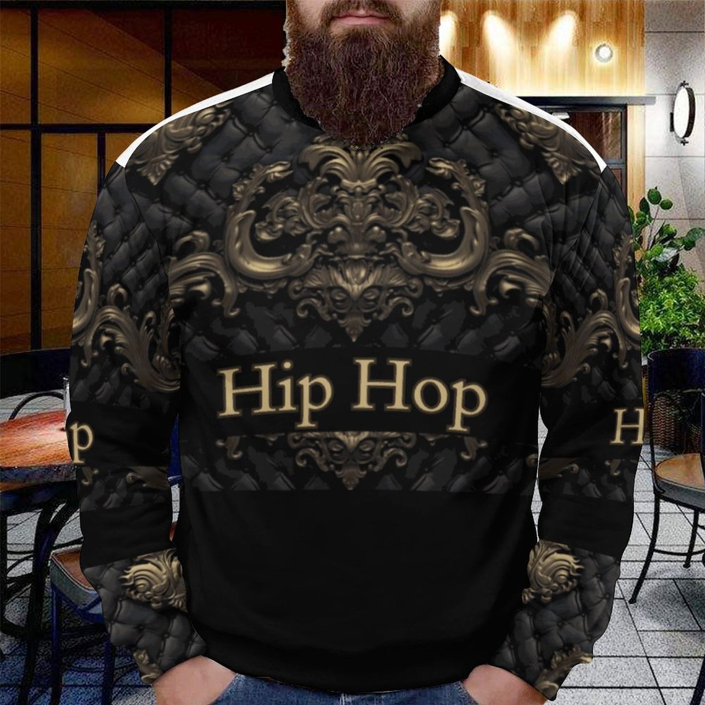 250gsm Round Neck Men's Sweatshirt 4T35 (All-Over Printing)