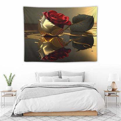 ROSE IN GOLD Horizontal Tapestry--30x40 in/ 40x60 in