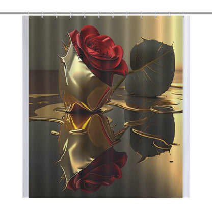 ROSE IN GOLD Shower Curtain-66x72Inch (168x183cm)