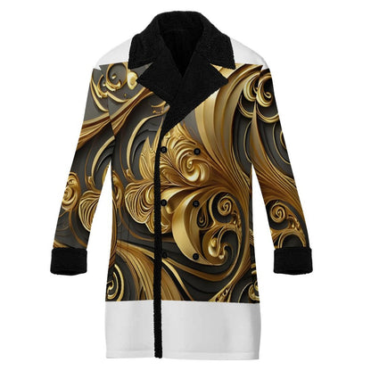 Double Breasted Suit Collar Trench Coat(All-Over Printing)