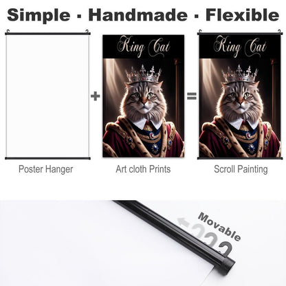 Canvas Hanging Poster with Scrolls-16"x24"/ 40x60cm