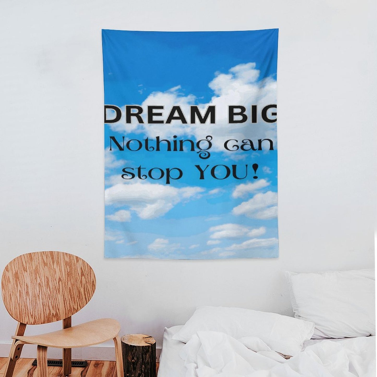 Wall Art with Vertical Tapestry