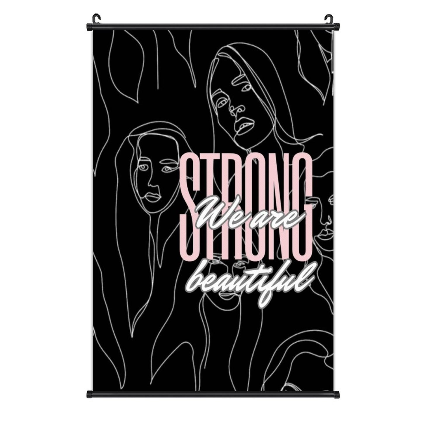 Canvas Hanging Poster with Scrolls-16"x24"/ 40x60cm-STRONG & BEAUTFUL