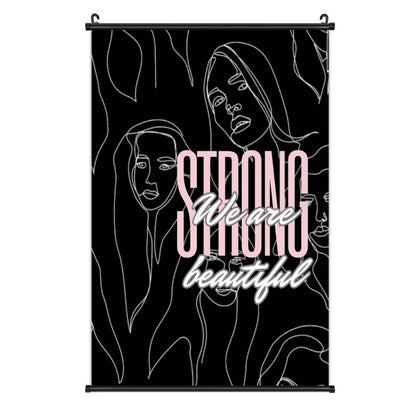 Canvas Hanging Poster with Scrolls-16"x24"/ 40x60cm-STRONG & BEAUTFUL