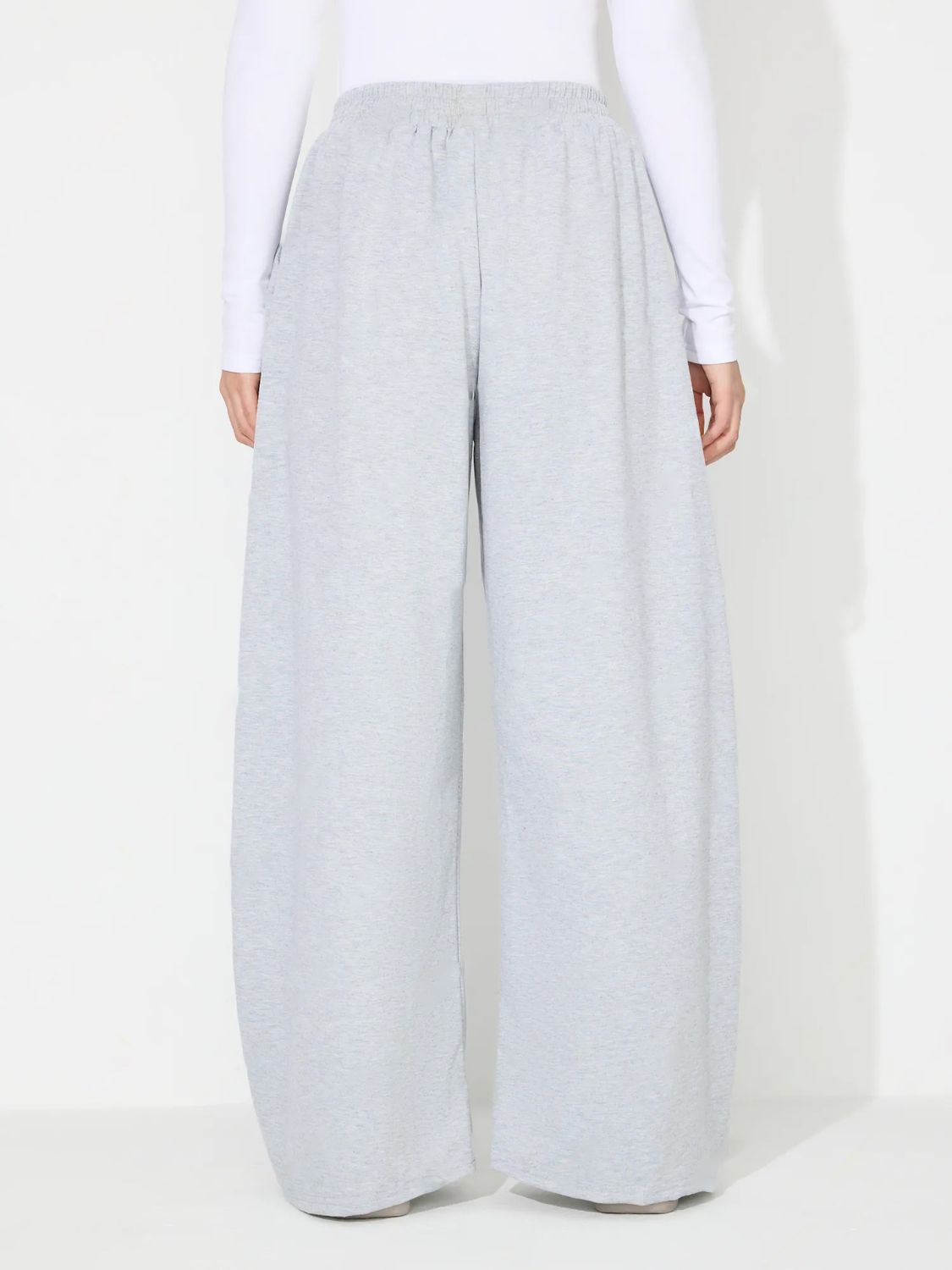 Elastic Waist Wide Leg Pants with Pockets (black/light grey/dark grey)-SMALL-XL