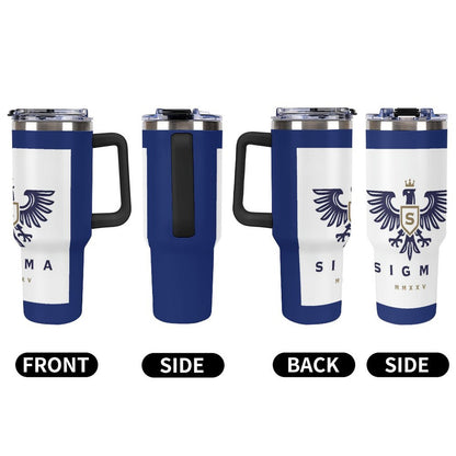 40oz Insulated Tumbler with Handle and Straw