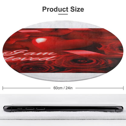 Round Coral Velvet Warm Floor Mat