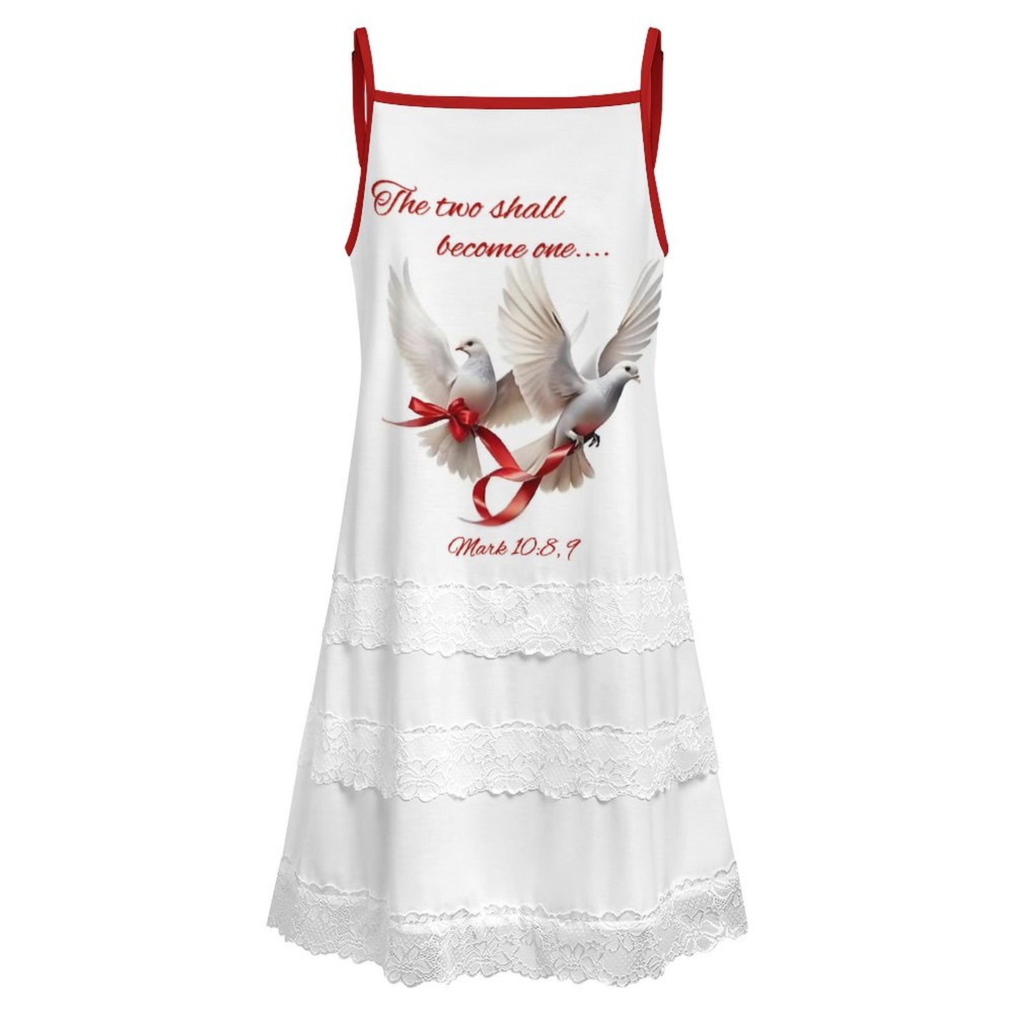 200gsm Lace Trimmed Camisole Dress(All-Over Printing)
