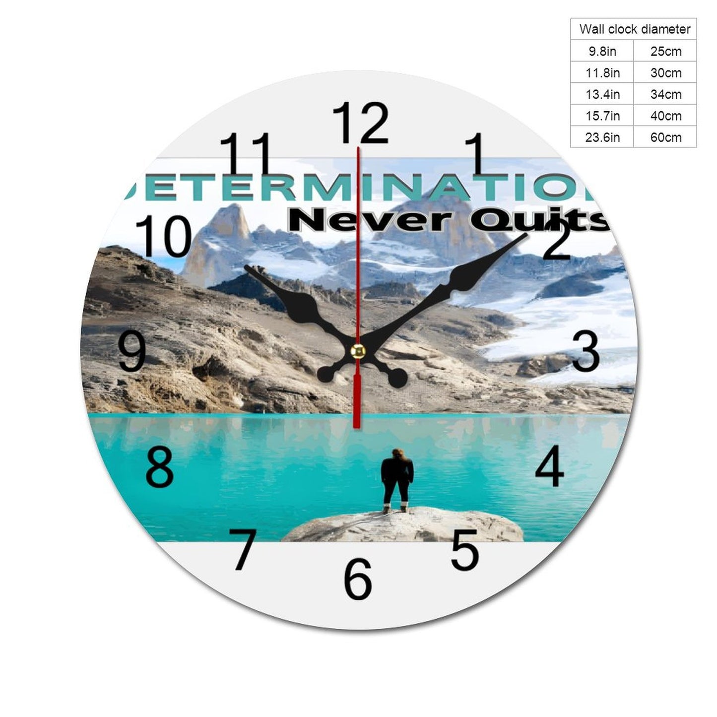 Concise Silent Wooden Wall Clock-9.84"x9.84"/ 25x25cm