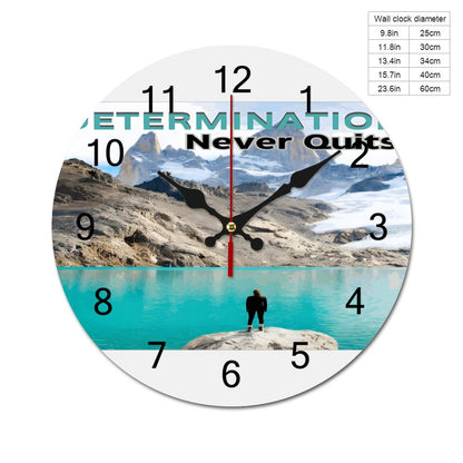 Concise Silent Wooden Wall Clock-9.84"x9.84"/ 25x25cm