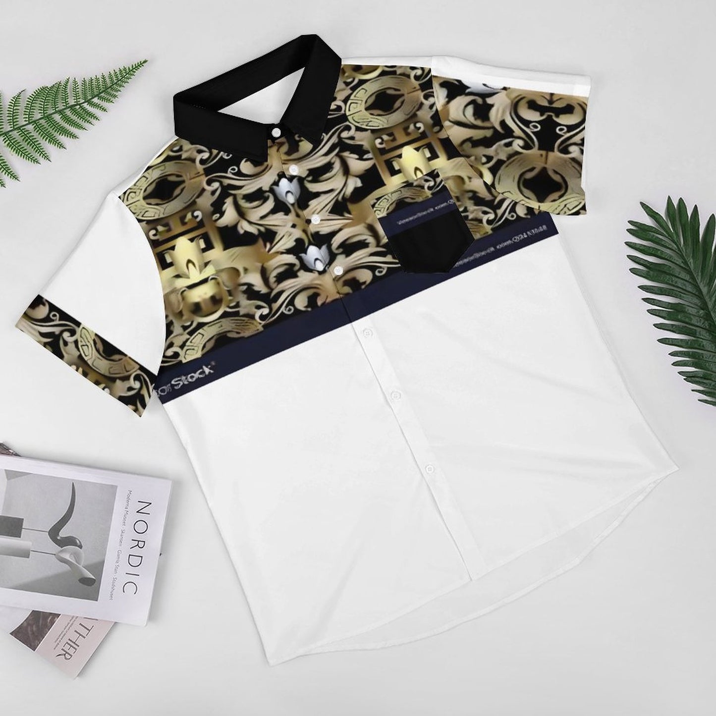 Men's Short Sleeve Father's Day Shirt with Pocket B339 (XS-7XL)