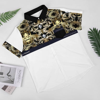 Men's Short Sleeve Father's Day Shirt with Pocket B339 (XS-7XL)