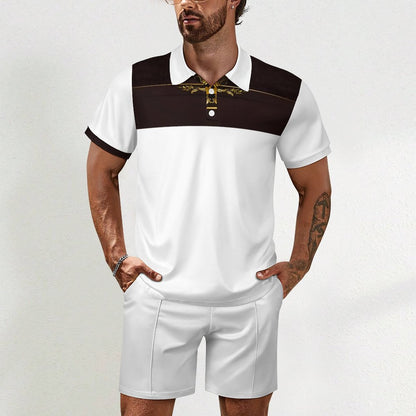 200gsm Short Sleeve Men's POLO Shirt Set A46TZ (All-Over Printing)