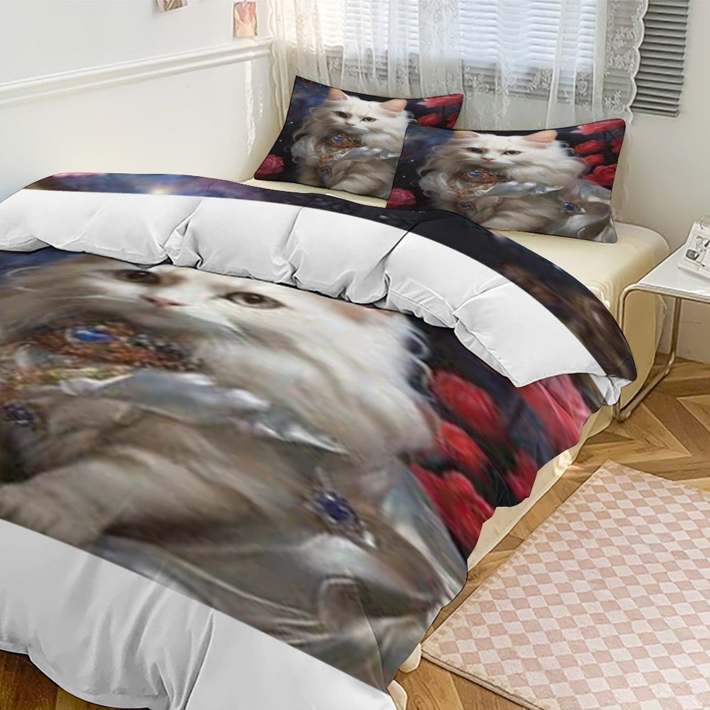 3-Piece Bedding Set-86"×70"/ 218×177cm (Dual-sidede Printing)
