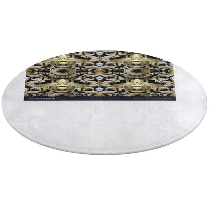 Round Coral Velvet Warm Floor Mat