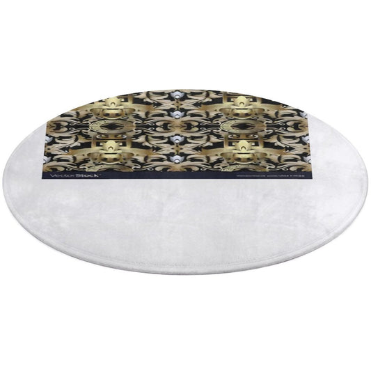 Round Coral Velvet Warm Floor Mat