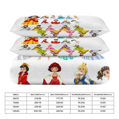 3-Piece Bedding Set-90"x90"/ 229x229cm (Dual-sided Printing)