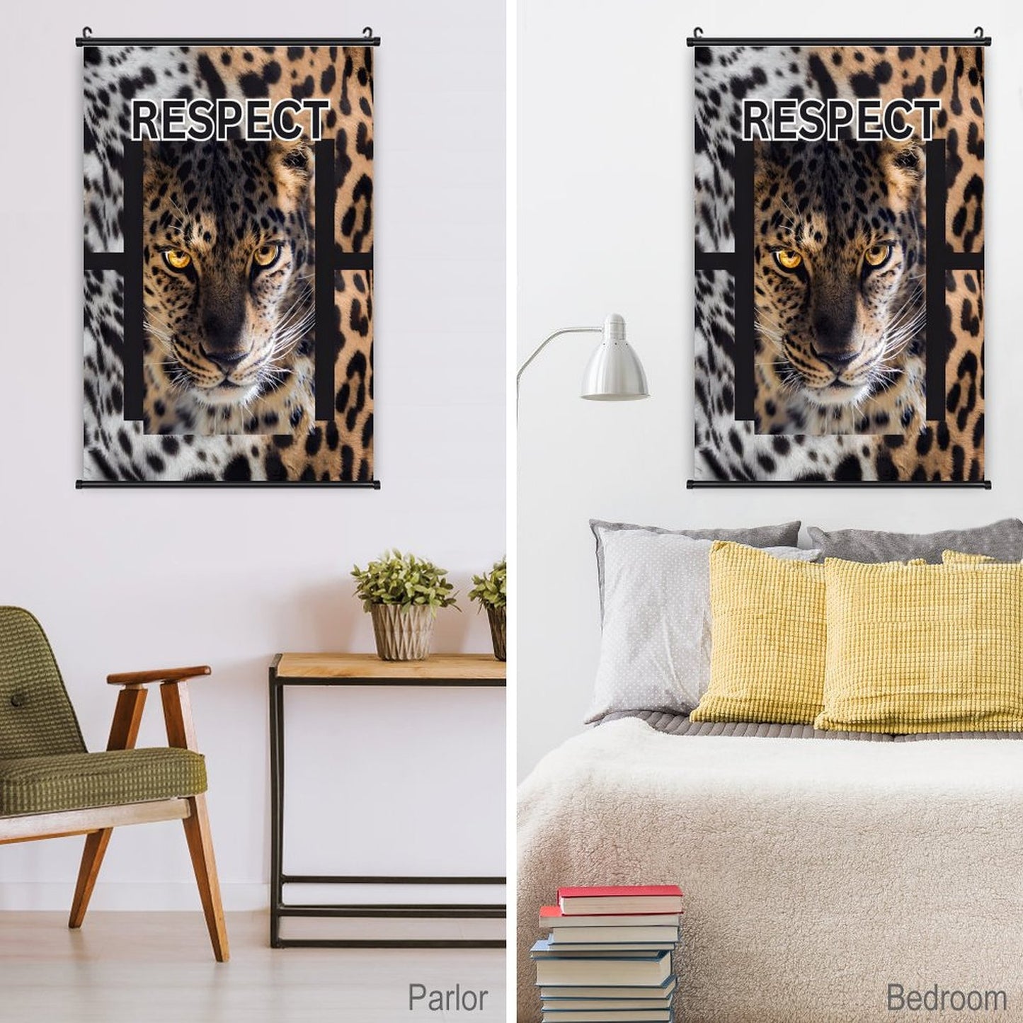 Canvas Hanging Poster with Scrolls-16"x24"/ 40x60cm