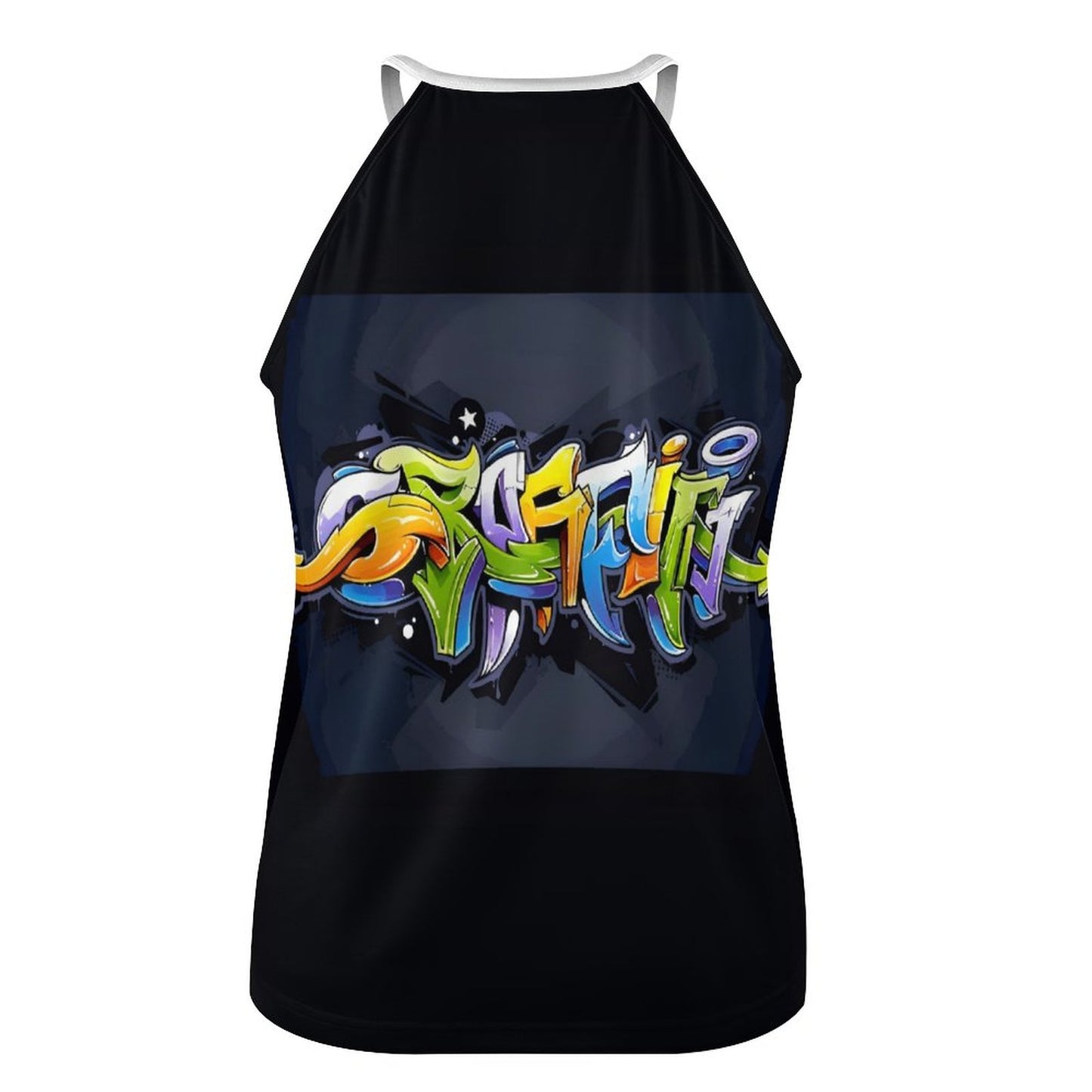 COLORFUL GRAFFITI Crewneck Tank Top-SMALL-5XL