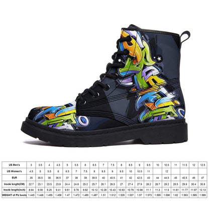 COLORFUL GRAFFITI Unisex Boots (comfortable plush FUR interior)