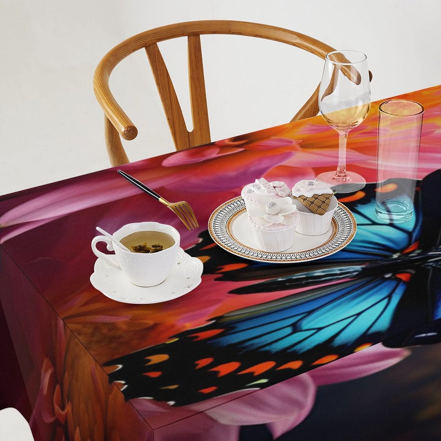 BLUE BUTTERFLY Rectangle Tablecloth