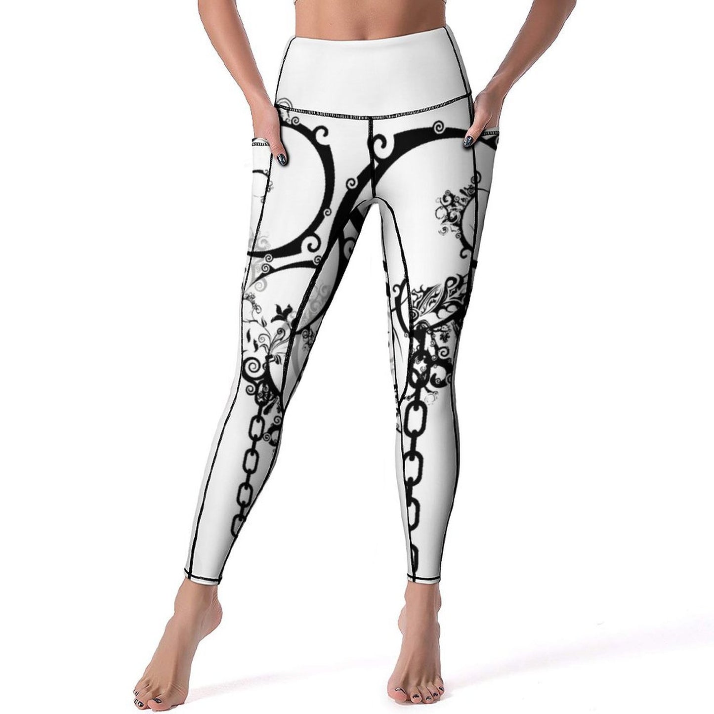 Custom Printed Yoga Pants with 2 Pockets CE003 (All-Over Printing)