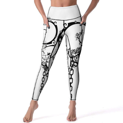 Custom Printed Yoga Pants with 2 Pockets CE003 (All-Over Printing)