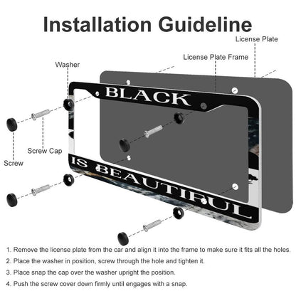License Plate Frames with 4 Round Holes (1 Pair)