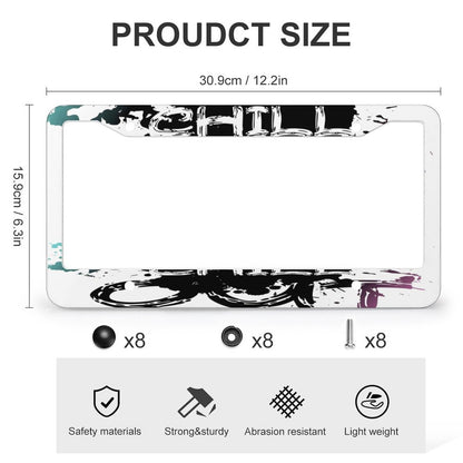 License Plate Frames with 4 Round Holes (1 Pair)