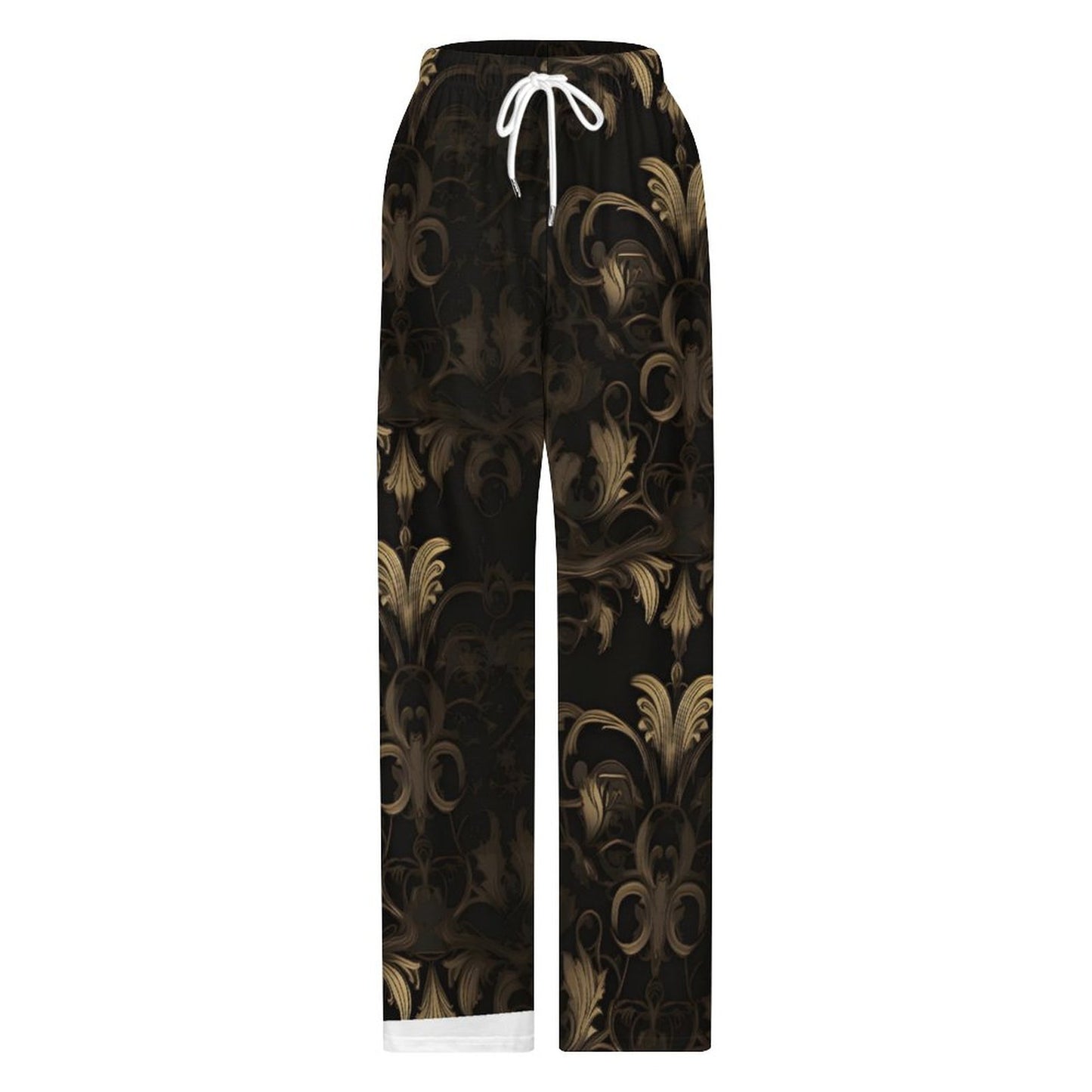 BLACK & GOLD ACCENT Men's Pajama Pants