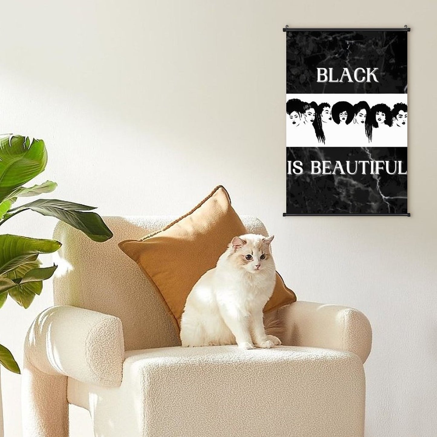 Canvas Hanging Poster with Scrolls-16"x24"/ 40x60cm
