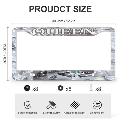 License Plate Frames with 4 Round Holes (1 Pair)
