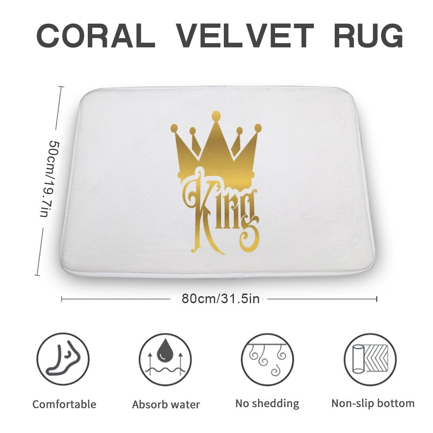 Coral Velvet Rug-19.7"x31.5"/50x80cm