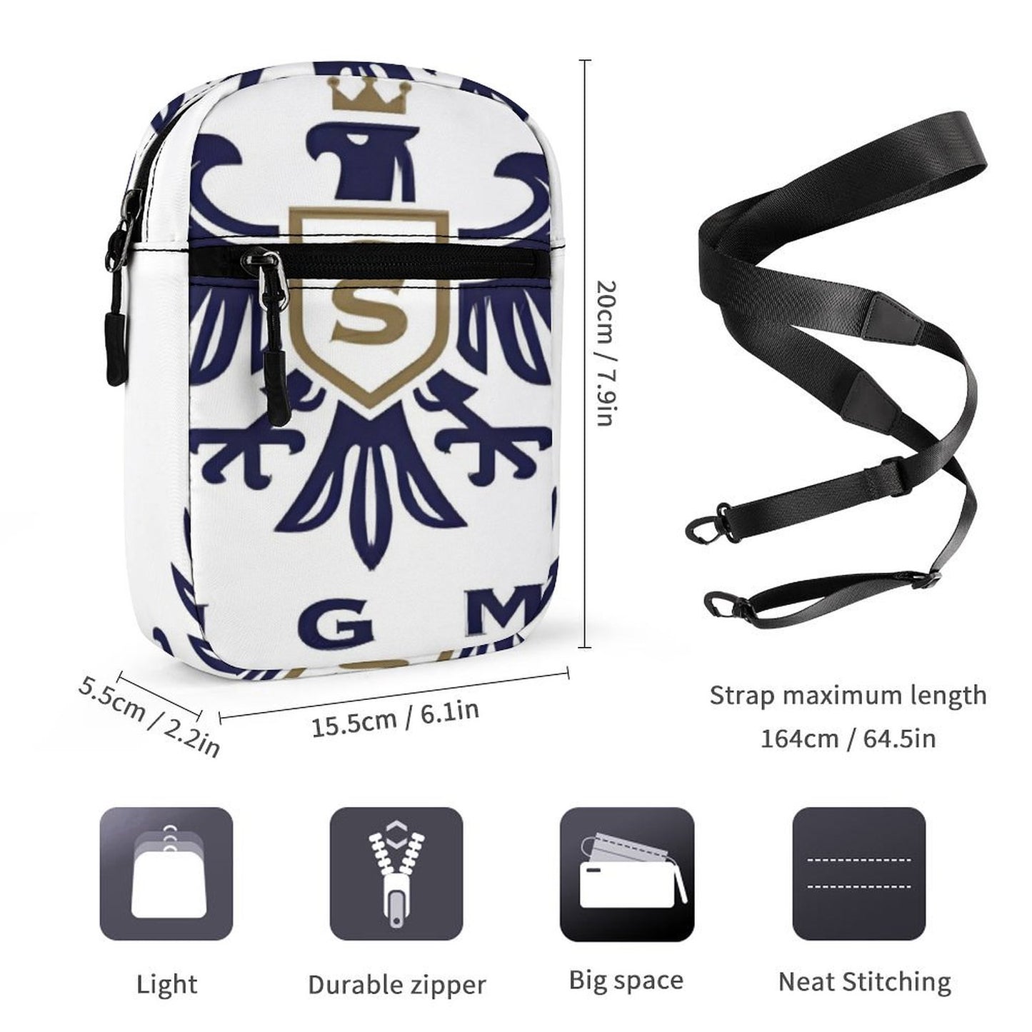 Small Messenger Bag Q026 (All-Over Printing)