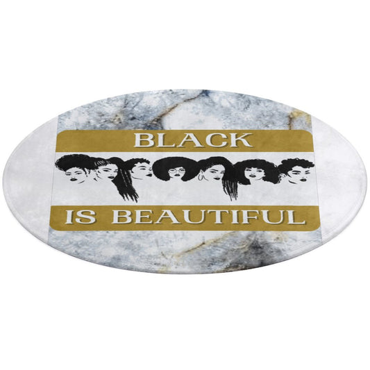 Round Coral Velvet Warm Floor Mat