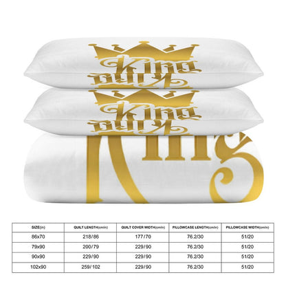 3-Piece Bedding Set-86"×70"/ 218×177cm (Dual-sidede Printing)