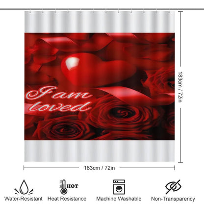 Shower Curtain Set with 3 Rugs