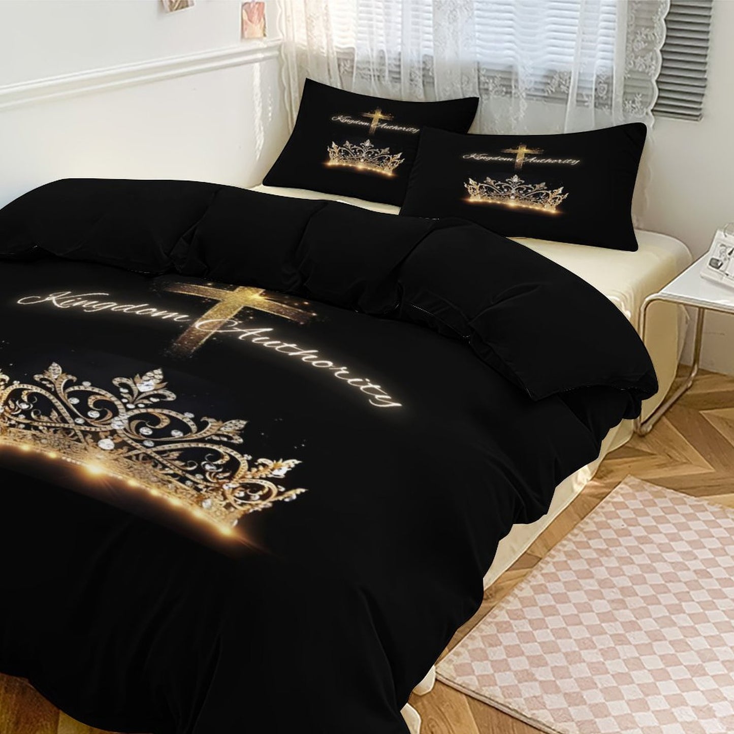 3-Piece Bedding Set-86"×70"/ 218×177cm (Dual-sideded Printing)