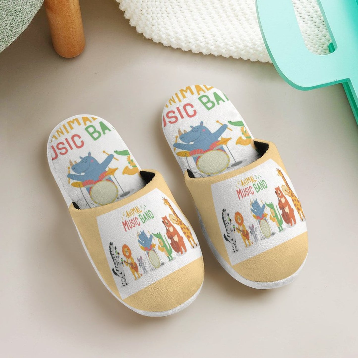 Flannel Children's Cotton Slippers (All-Over Printing)
