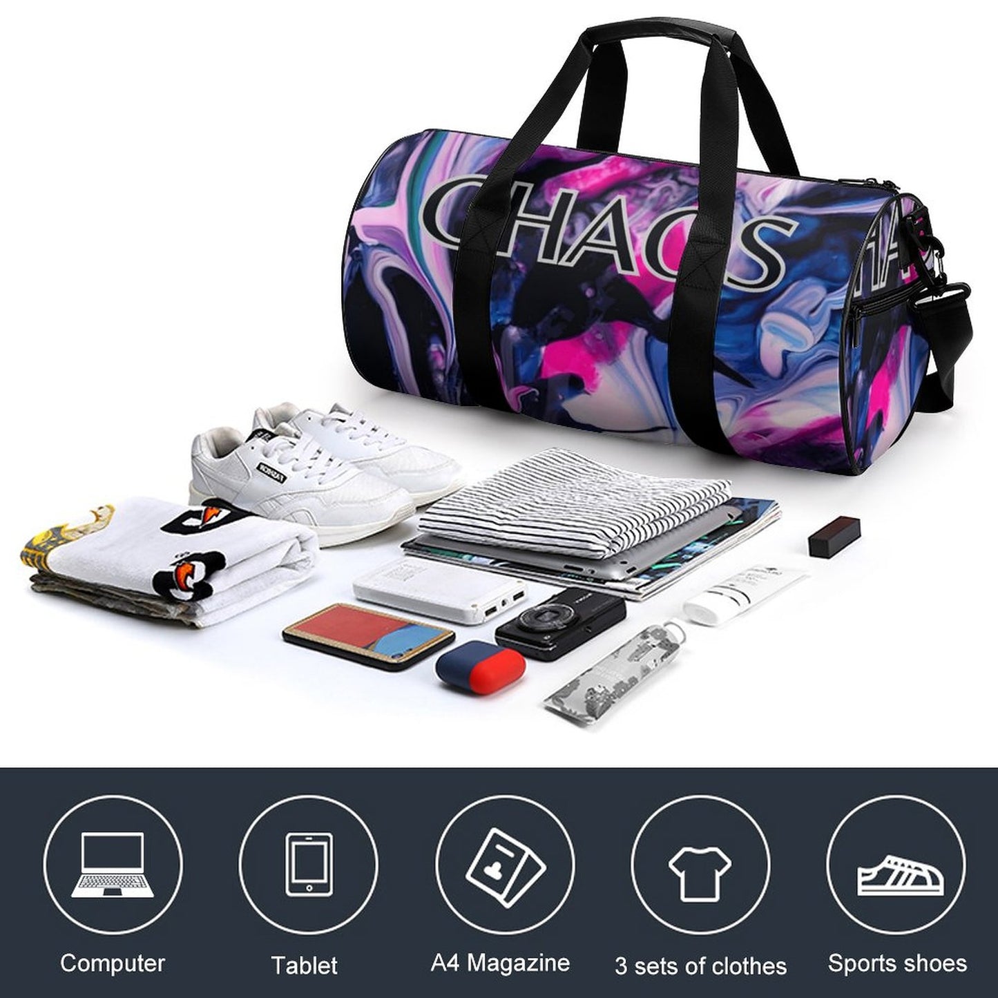 CHAOS Duffel Gym Bag