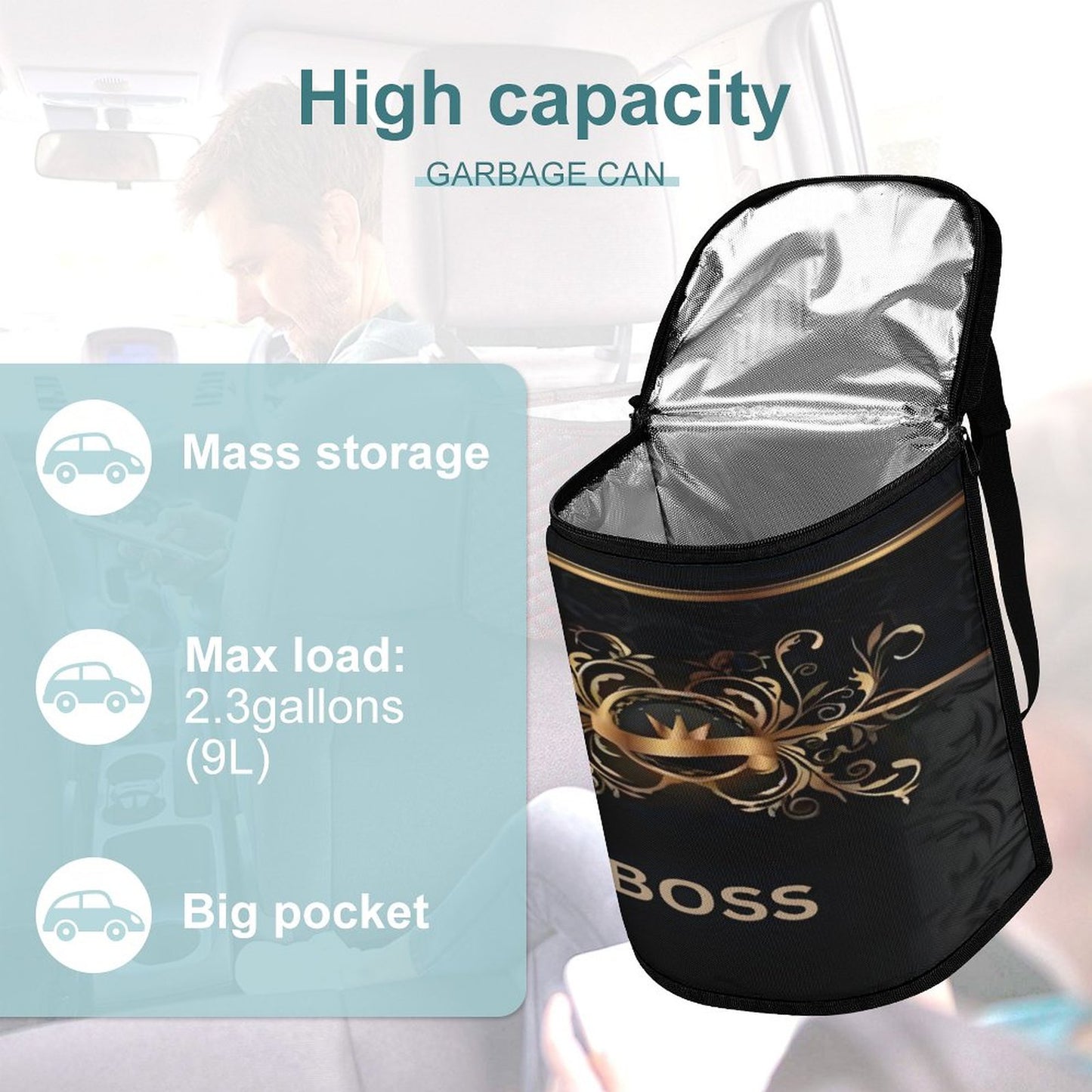 Collapsible Car Trash Bin