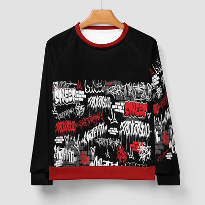 280gsm Men's Crewneck Sweatshirt Raglan A27H (All-Over Printing)