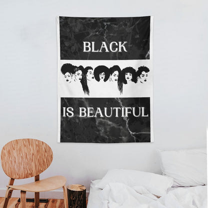 Wall Art with Vertical Tapestry