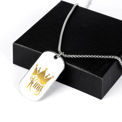 Memorial Necklace with Titanium Steel Square Pendant