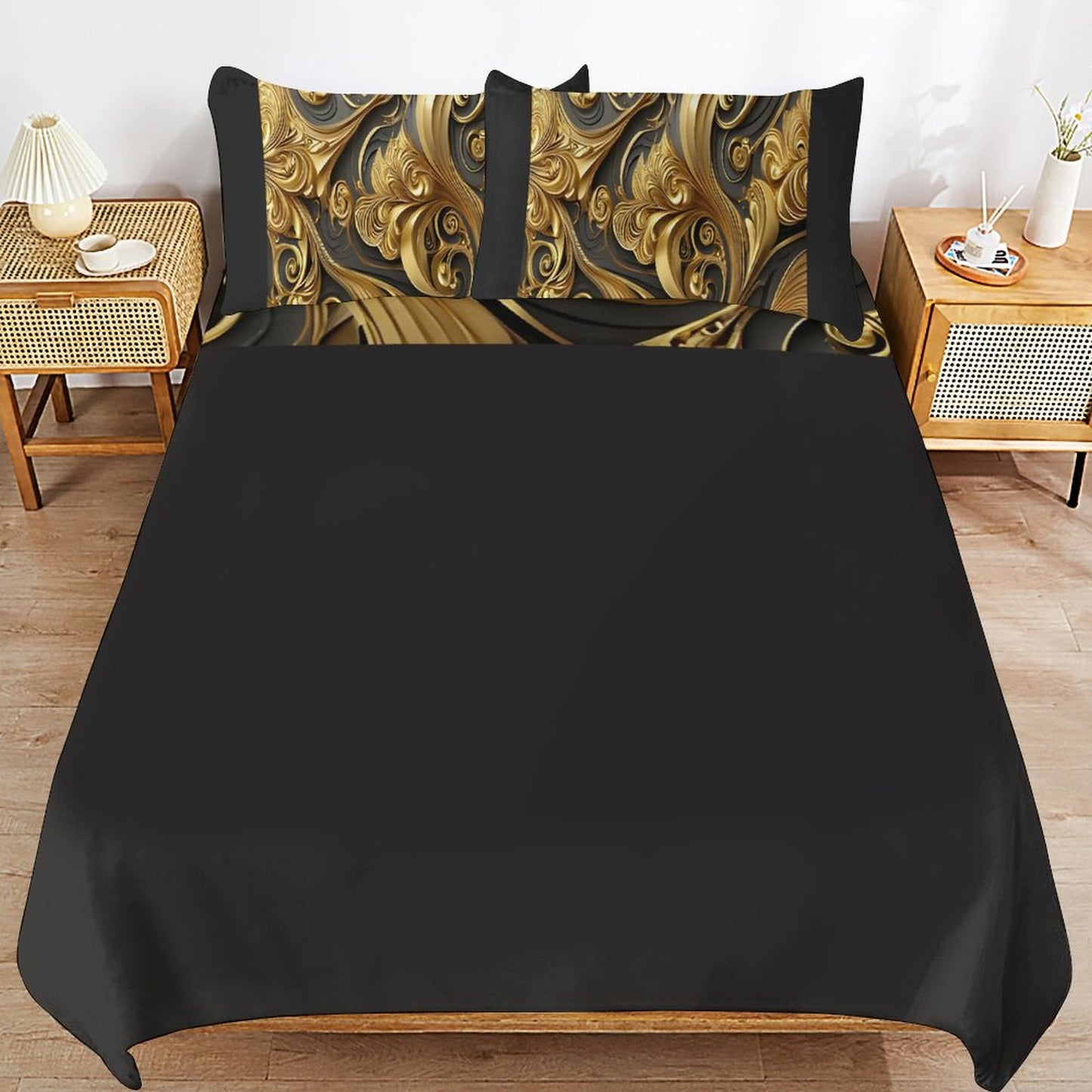 3-Piece Bedding Set-102"x90"/ 259x229cm (Dual-sided Printing)