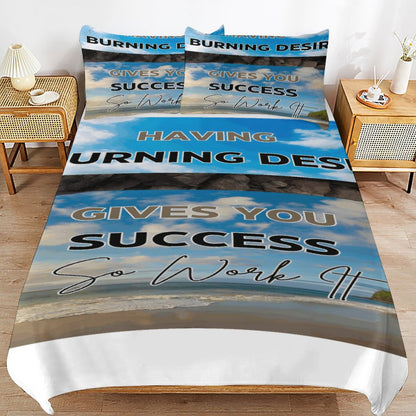 3-Piece Bedding Set-86"×70"/ 218×177cm (Dual-sidede Printing)